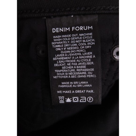 Aritzia Denim Forum The Nico Mid Rise Skinny Crop Jean Size 24 XS Black Stretch - Picture 16 of 16